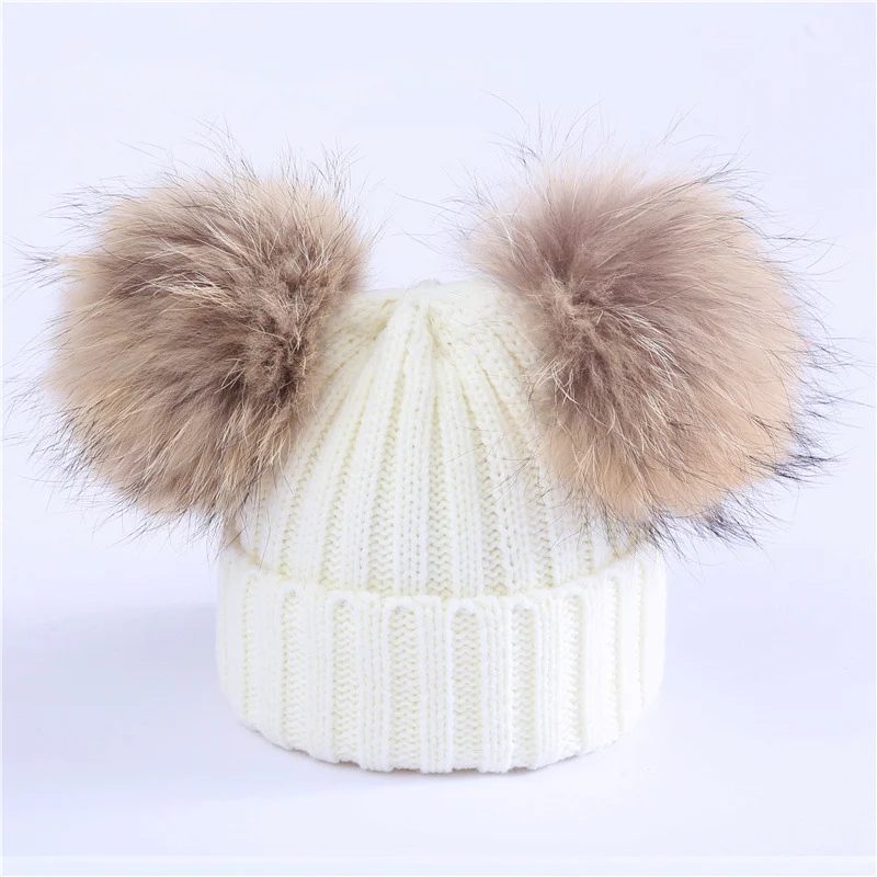 Title 9, Dames Wintermuts met Echte Wasbeerbont Pompon e...