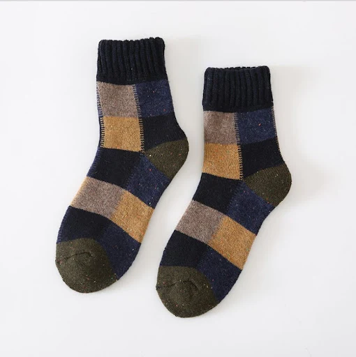 Title 9, Thickened Wool Socks Mens Plush Warm Retro Che...