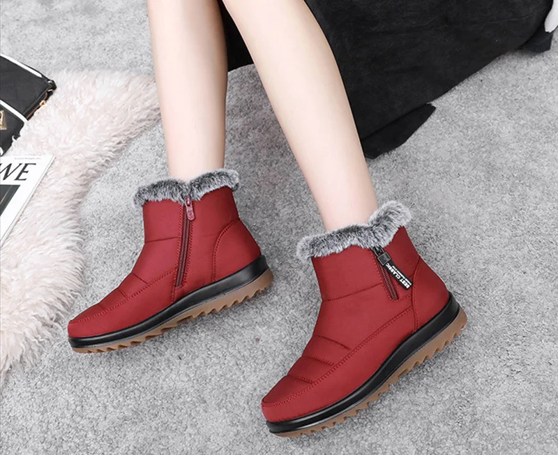 Title 4, Botas de Neve de Inverno com Zíper Lateral, Fas...