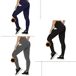 Damen Cropped High Waist Samt gepolsterte Leggings dick Tight Sport Hip Raise Yoga Hose für Training und Fitness — foto 2