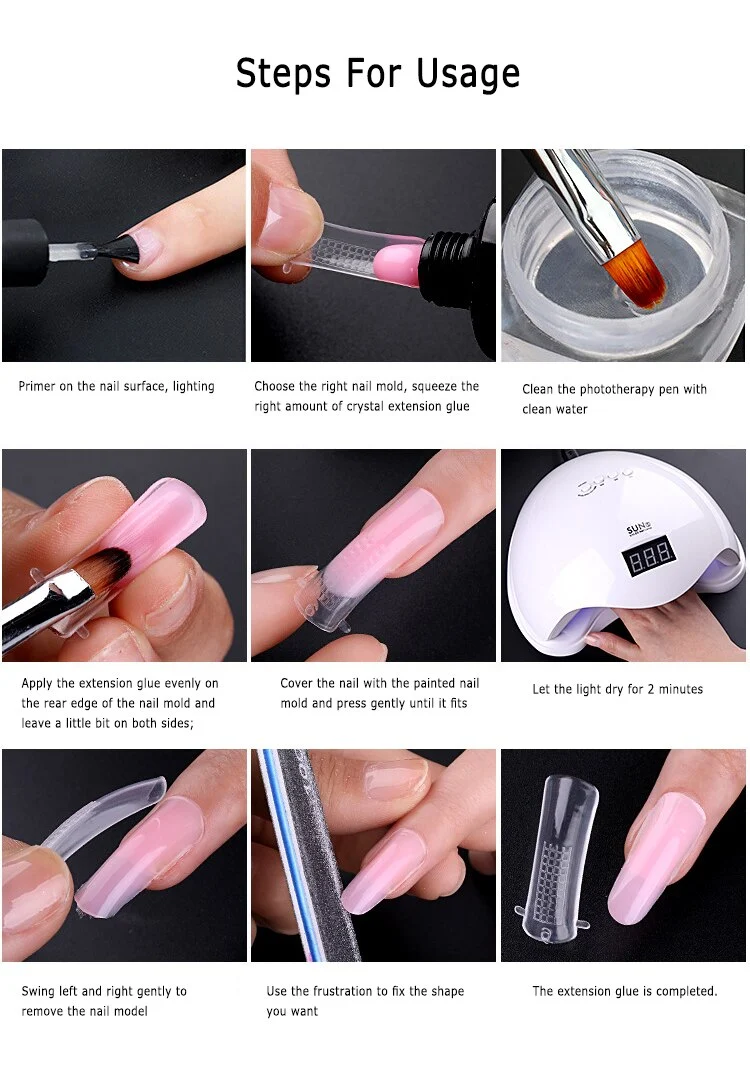 Title 5, Crystal Nail Gel Nail Extension No Paper Holder...