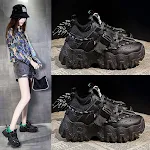 Tênis Esportivo Casual Preto Feminino Daddy Shoes Moda Instagram Conforto e Estilo para o Dia a Dia Perfeito para Looks Modernos — foto 3