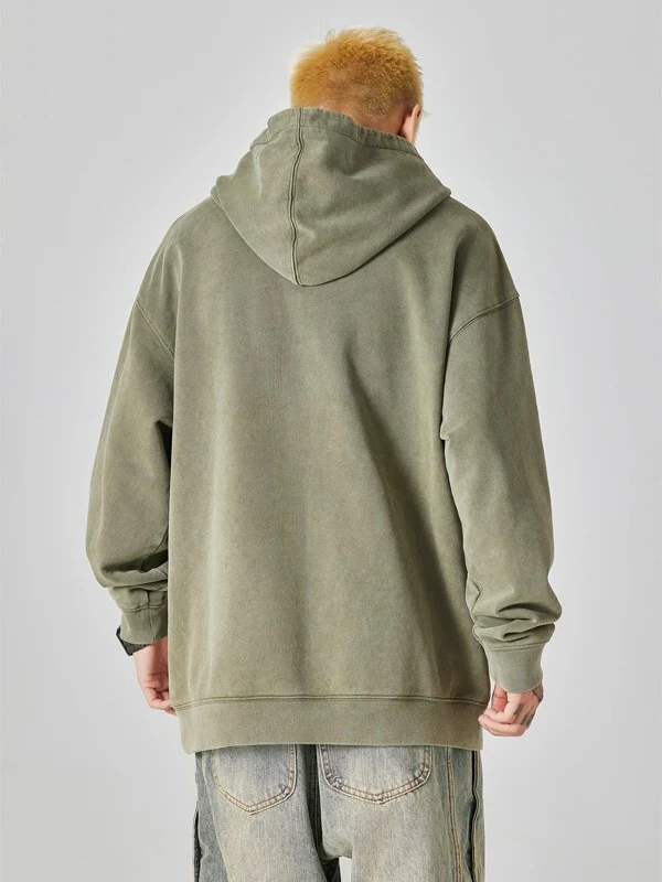 Title 3, Moletom casual com capuz de algodão masculino. ...