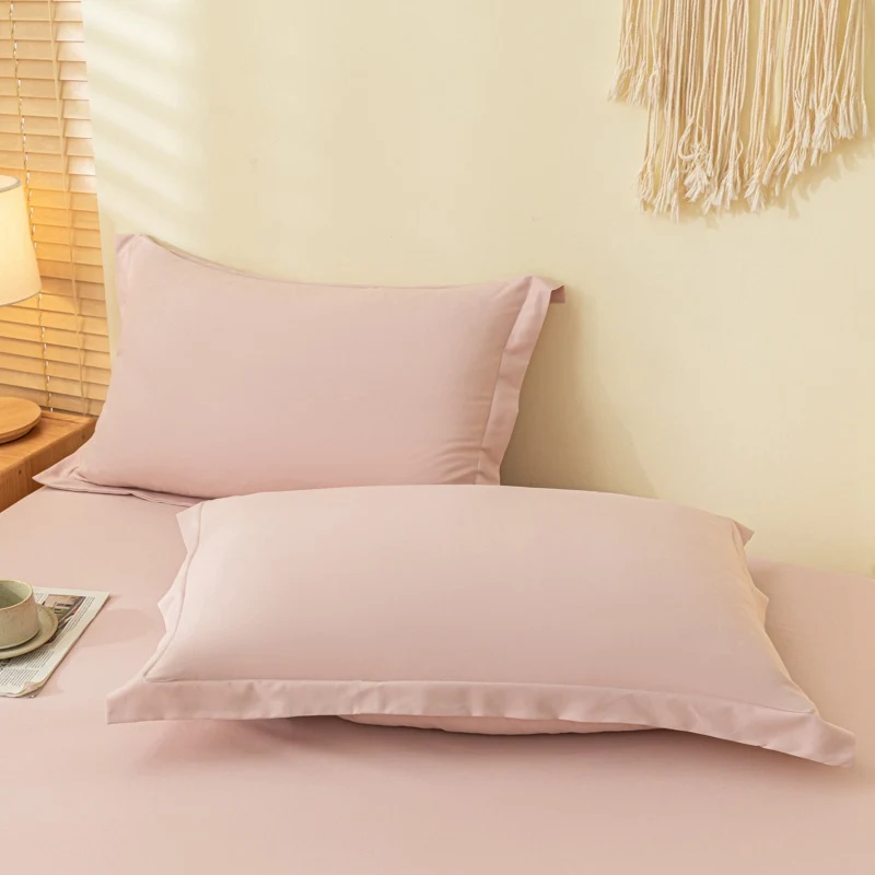 Pares de fronhas modernas e minimalistas em algodão lavado de cor sólida, para um quarto elegante e confortável. — foto 19