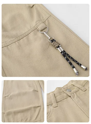 Title 7, Narrow Design Straight Cargo Pants for Men and ...