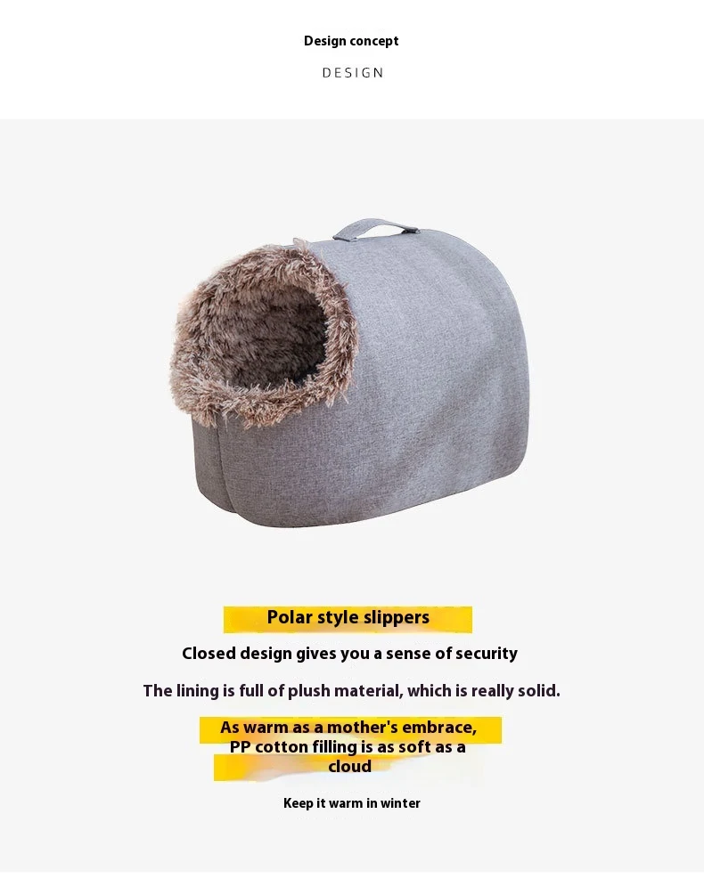 Title 2, Autumn and Winter Fleece-lined Cat Nest Closed ...