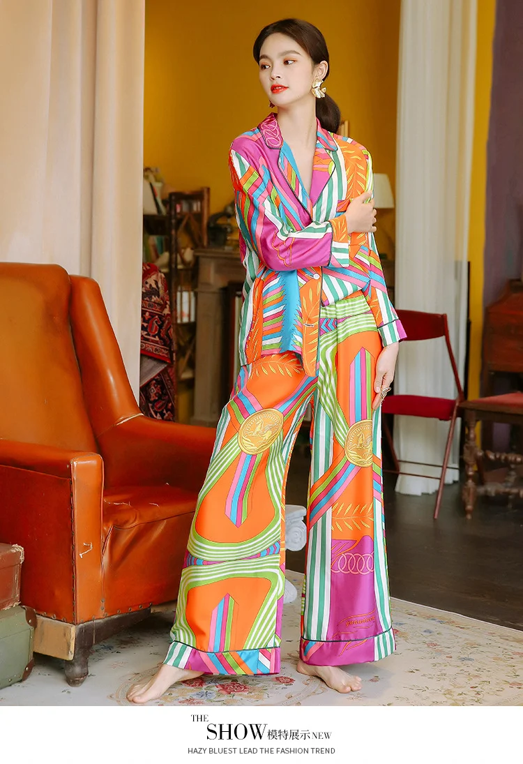 Silk Autumn And Winter Ice Silk Suit Homewear — photo 8