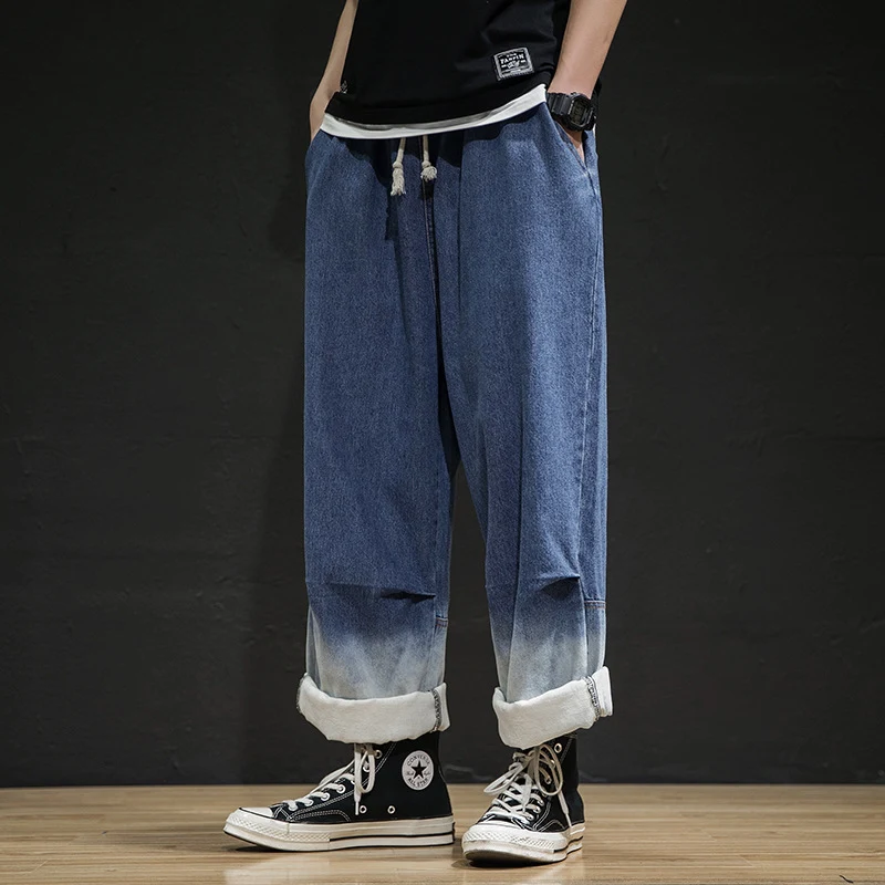 Summer New Fashion Splicing Large Men's Jeans offer a comfortable, stylish fit with a modern design for a relaxed, on-tr — photo 2