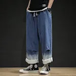 Summer New Fashion Splicing Large Men's Jeans offer a comfortable, stylish fit with a modern design for a relaxed, on-tr — photo 2