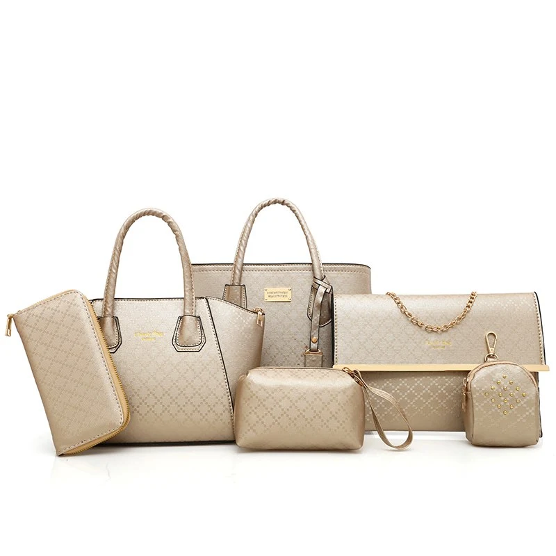 Bolsa transversal feminina coreana, simples e moderna, conjunto de seis peças, ideal para mães. Leve seus pertences com estilo e praticidade. — foto 2