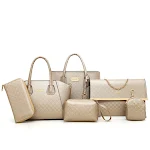 Bolsa transversal feminina coreana, simples e moderna, conjunto de seis peças, ideal para mães. Leve seus pertences com estilo e praticidade. — foto 2