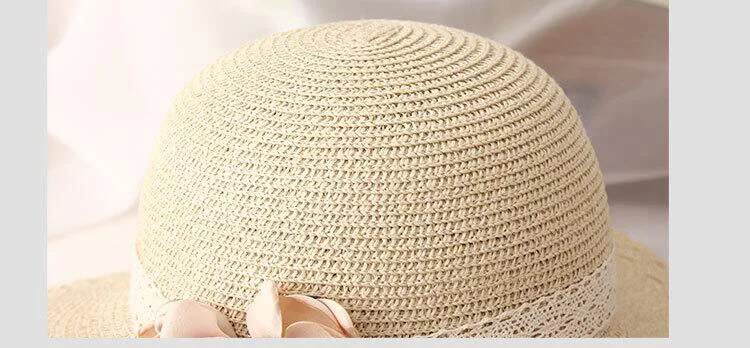 Title 3, Flower Lace Childrens Sunscreen Shade Straw Hat
