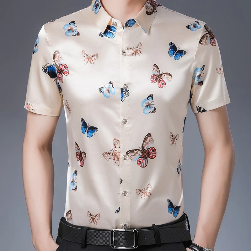 Title 5, Camisa masculina de algodão mercerizado com est...