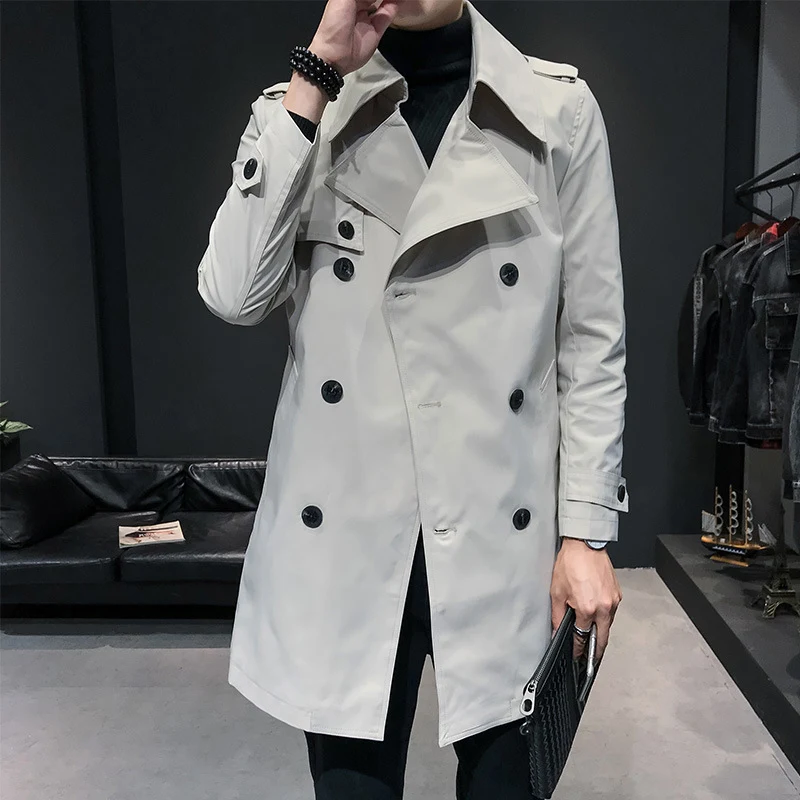 Title 4, Casaco Trench Coat Duplo, Jaqueta Solta, Roupa ...