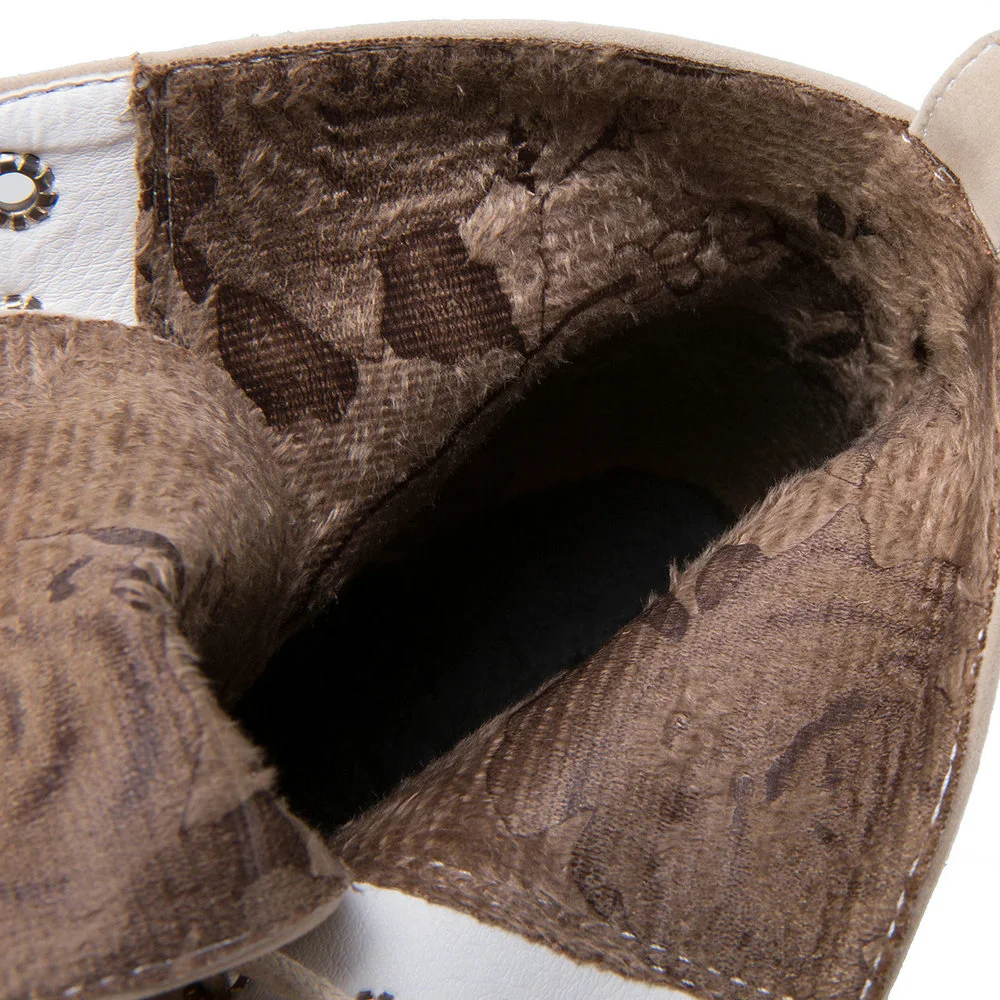 Title 6, Womens High-Heeled Thin Suede Lace-up Martin B...