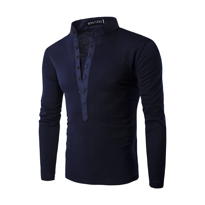 Title 6, Mens Solid Color Multi-Button Decoration Casua...
