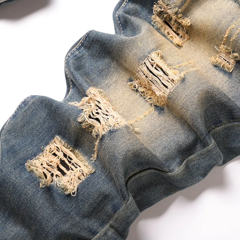 Ripped Jeans Old Style 8776 for a classic, worn look. Comfortable, durable, and perfect for everyday casual wear and a v — photo 5