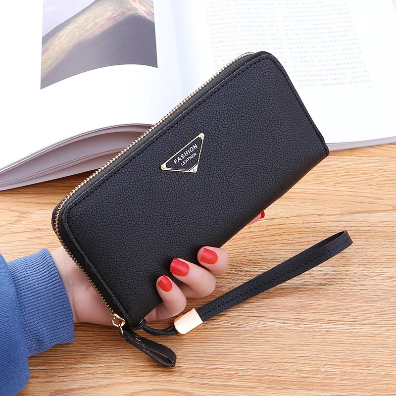 Carteira casual feminina com estampa de lichia, grande capacidade, bolsa de mão clutch para mulheres, perfeita para uso diário. — foto 6