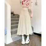 Damesmode high waist mid-length plissé rok, perfect voor een stijlvolle en comfortabele look. Ideaal voor elke gelegenheid. — foto 3