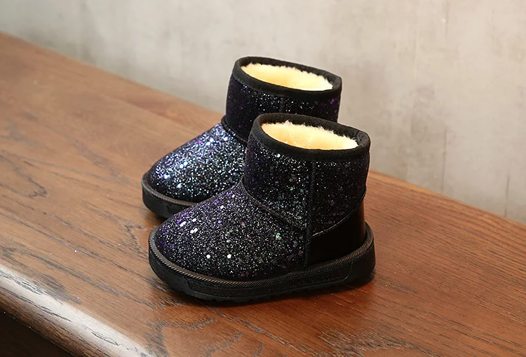 Title 15, Sequined Childrens Snow Boots Keep kids feet ...