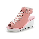 Women's high-top canvas fish mouth sandals, perfect for summer, comfortable and breathable for casual wear and a stylish — photo 16