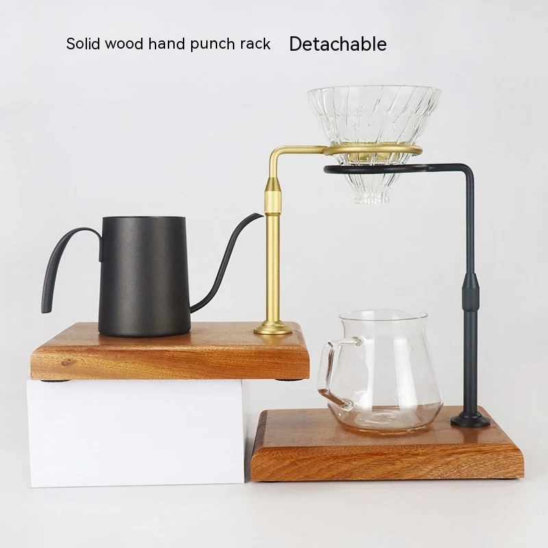 Solid Wood Base Aluminum Alloy Pour-over Coffee Filter Cup Bracket. Brew delicious coffee with precision and enjoy a sty — photo 12