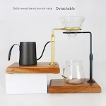 Solid Wood Base Aluminum Alloy Pour-over Coffee Filter Cup Bracket. Brew delicious coffee with precision and enjoy a sty — photo 12