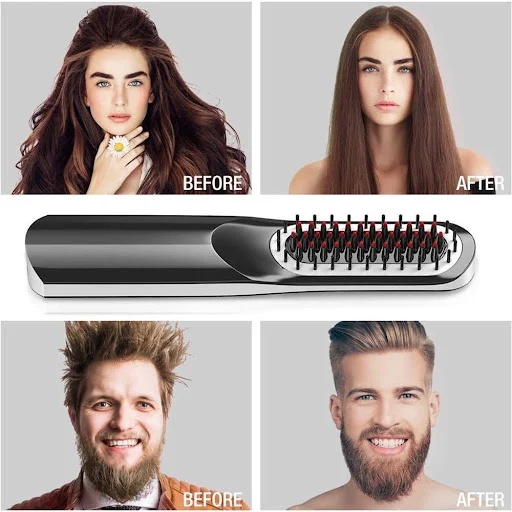 Title 6, Pente USB para alisar cabelo e barba. Alise e m...