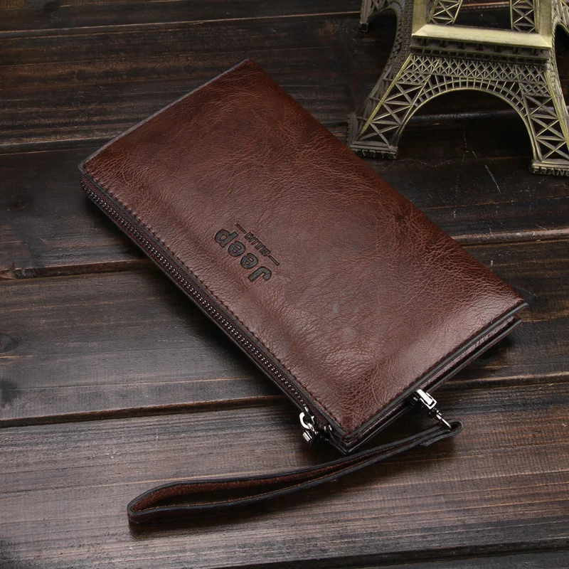 Bolsa de mão longa com zíper para homens de negócios. Elegância e praticidade para transportar documentos e dispositivos com segurança e estilo. — foto 4