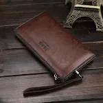 Bolsa de mão longa com zíper para homens de negócios. Elegância e praticidade para transportar documentos e dispositivos com segurança e estilo. — foto 4