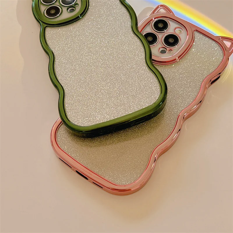 Title 8, Capinha de telefone com orelhas de gato glitter...