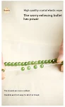 Pulseira de jade natural Xinjiang ICE Clear Water com contas espalhadas, elegante e calmante. Um acessório que traz beleza e bem-estar para o seu dia a dia. — foto 6