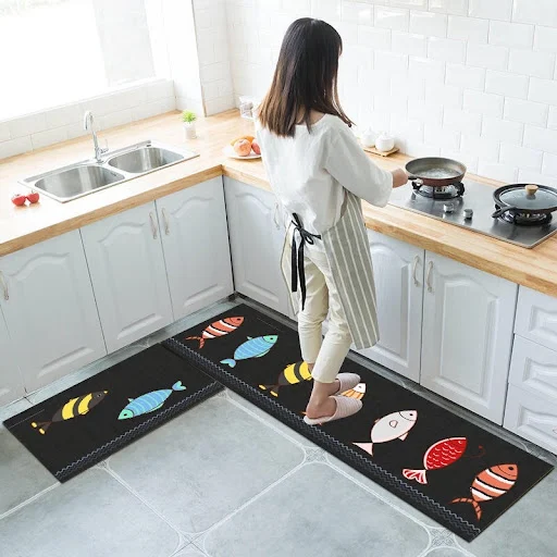 Title 4, Kitchen Floor Mat Long Oil-proof Foot Mat Anti-...