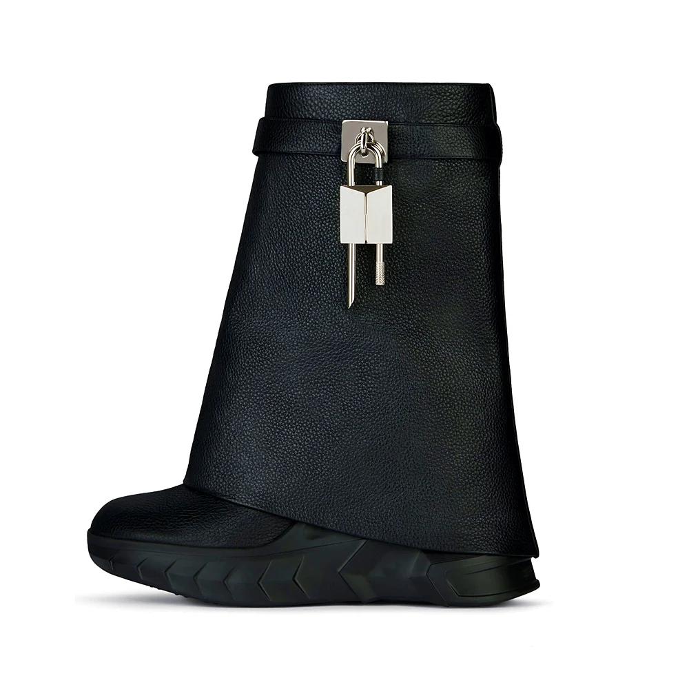 Oversized dames laarzen van pluche met middellange lengte, perfect voor de winter. Biedt warmte en comfort voor dagelijks gebruik. — foto 11