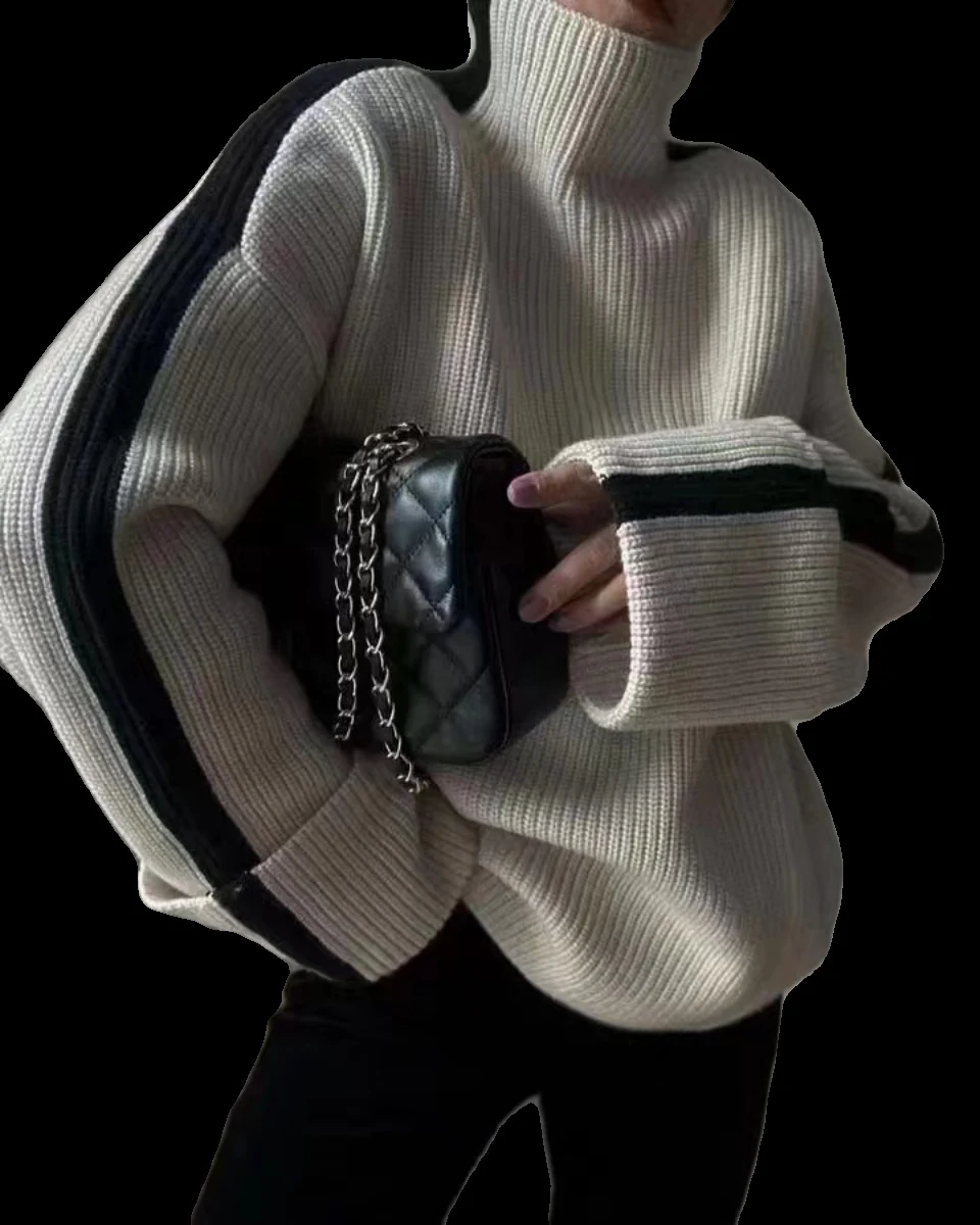 Title 1, Womens Turtleneck Knitted Pullover Sweater War...