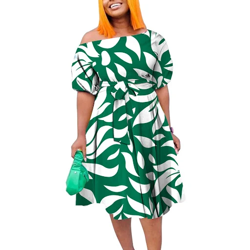 Title 9, Fashion Elegant Tied African Plus Size Long Dress