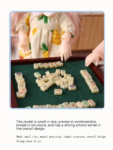Title 8, Mini mesa de mahjong de brinquedo com cadeiras ...