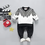 Kinder lange mouwen pak, bedrukte tweedelige set, casual sweater en broek, ideaal voor comfortabele en stijlvolle kinderen. — foto 2