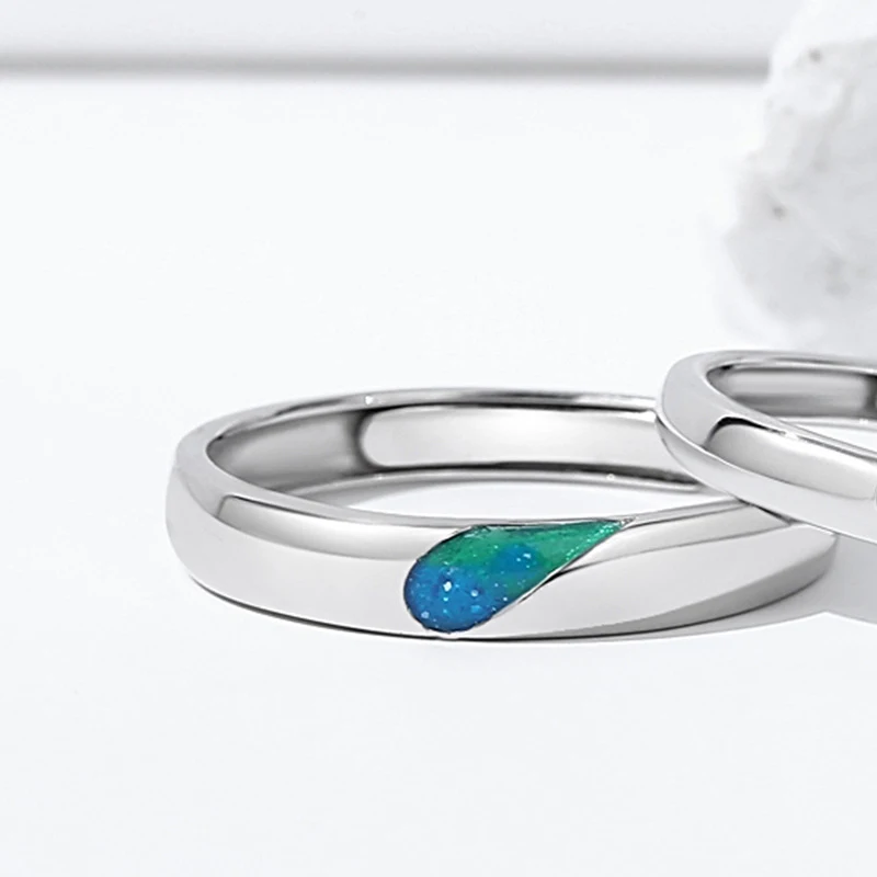 Anéis de casal Senz Fit em prata esterlina, para casais apaixonados. Design elegante e ajuste perfeito. Presente ideal para ele e ela. — foto 7