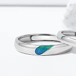 Anéis de casal Senz Fit em prata esterlina, para casais apaixonados. Design elegante e ajuste perfeito. Presente ideal para ele e ela. — foto 7
