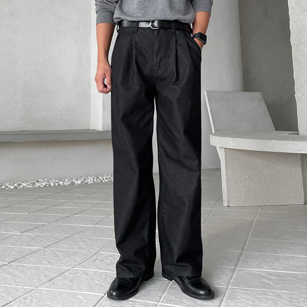 Men's Straight Jeans Casual Loose-fitting Wide-leg Trousers, comfortable and stylish for everyday wear, offering a relax — photo 1