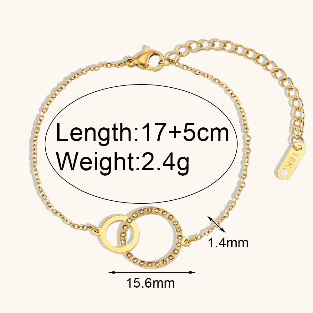 Colar Ornamento Personalizado Simples com Zircônio Embutido Aço Inoxidável Banhado a Ouro 18k Jóia Elegante e Única — foto 11