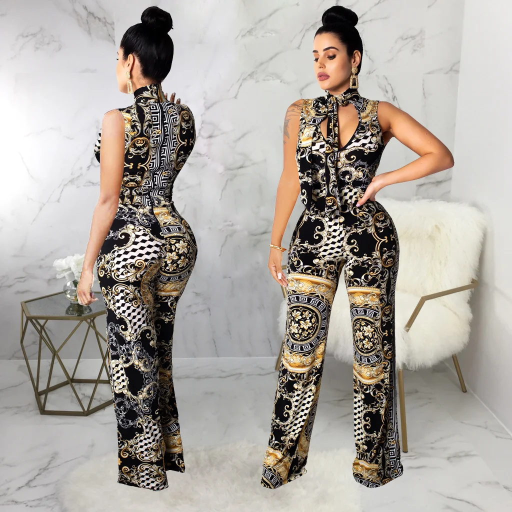 Title 4, Gedrukte mouwloze dames jumpsuit, perfect voor ...