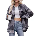 Chaqueta con estampado geométrico para mujer Abrigo de invierno con cuello alto y bolsillos Prendas de abrigo elegantes y cálidas — foto 6