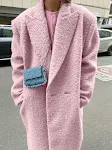 French style woolen thick lapel mid-length coat. Stay warm and stylish this winter with this comfortable and elegant coa — photo 6