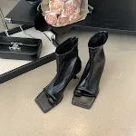 Open toe high heel square toe boots. Stylish and comfortable footwear, perfect for adding a touch of sophistication to a — photo 15