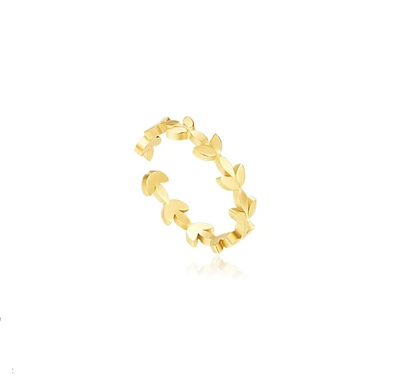 Damen Ring im Retro-Design mit Blättern, luxuriös und hochwertig. Einzigartiger Schmuck, der Ihren Look veredelt. — foto 4