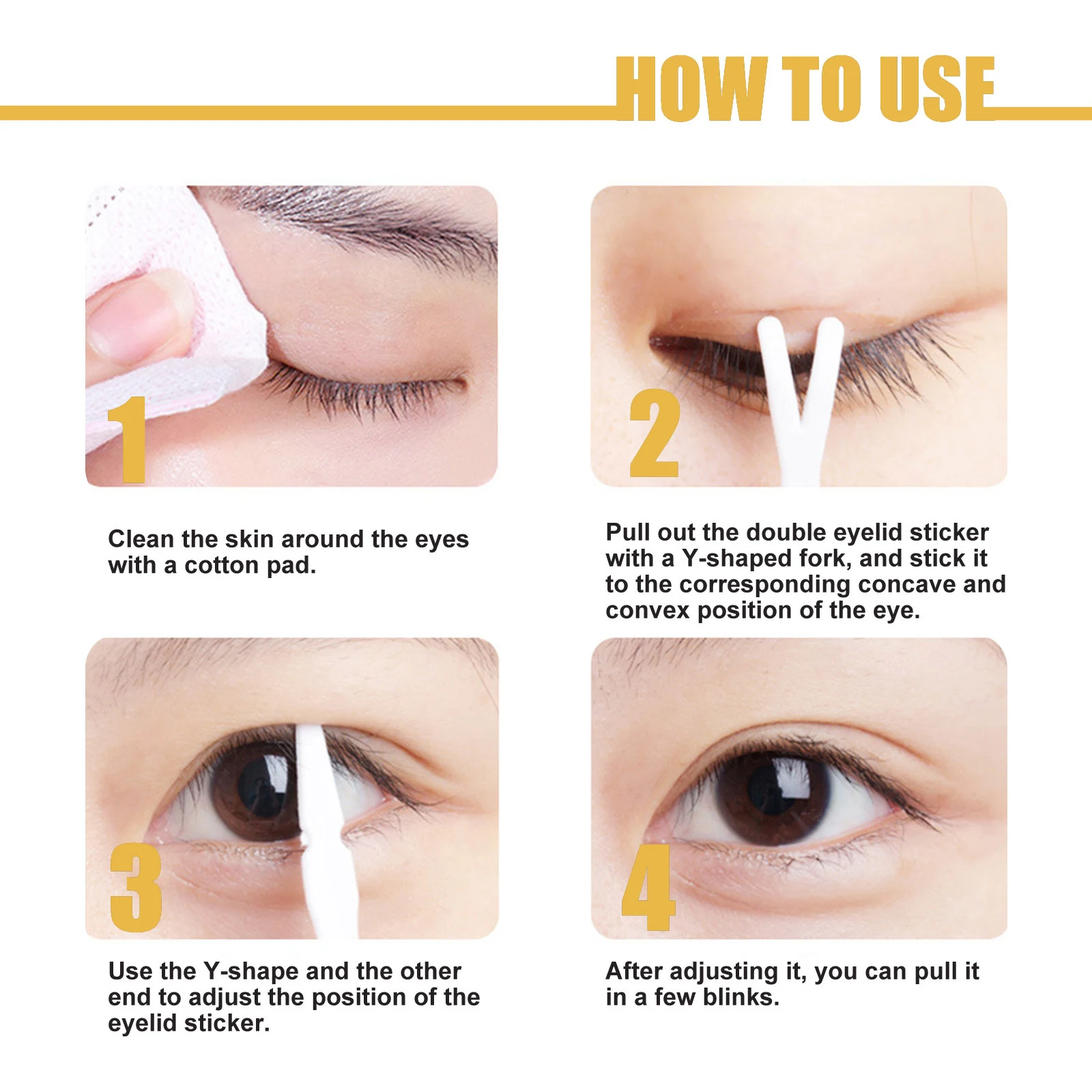 Title 10, Long-lasting natural invisible double eyelid st...