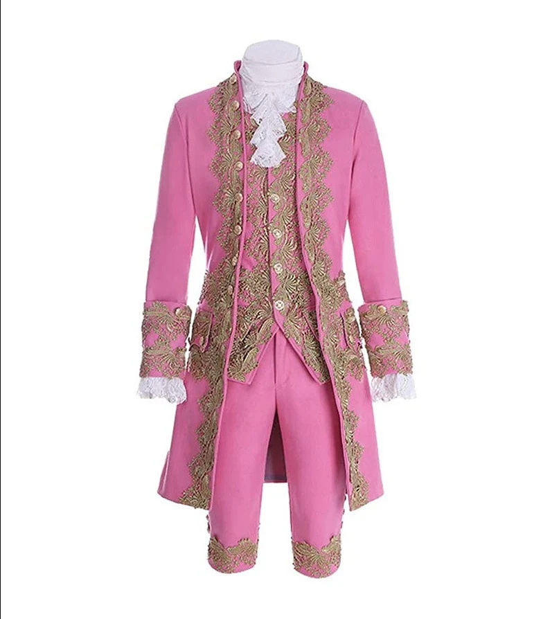 Retro European Medieval Embroidery Lace Noble Male Stage Play Costume. Elevate your performance with this elegant and hi — photo 14