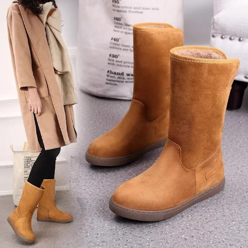 Title 2, Botas de algodão forradas com lã e acolchoadas,...